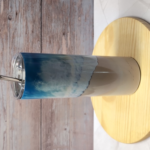 Hand Crafted Other - Beach 20oz stainless steel tumbler